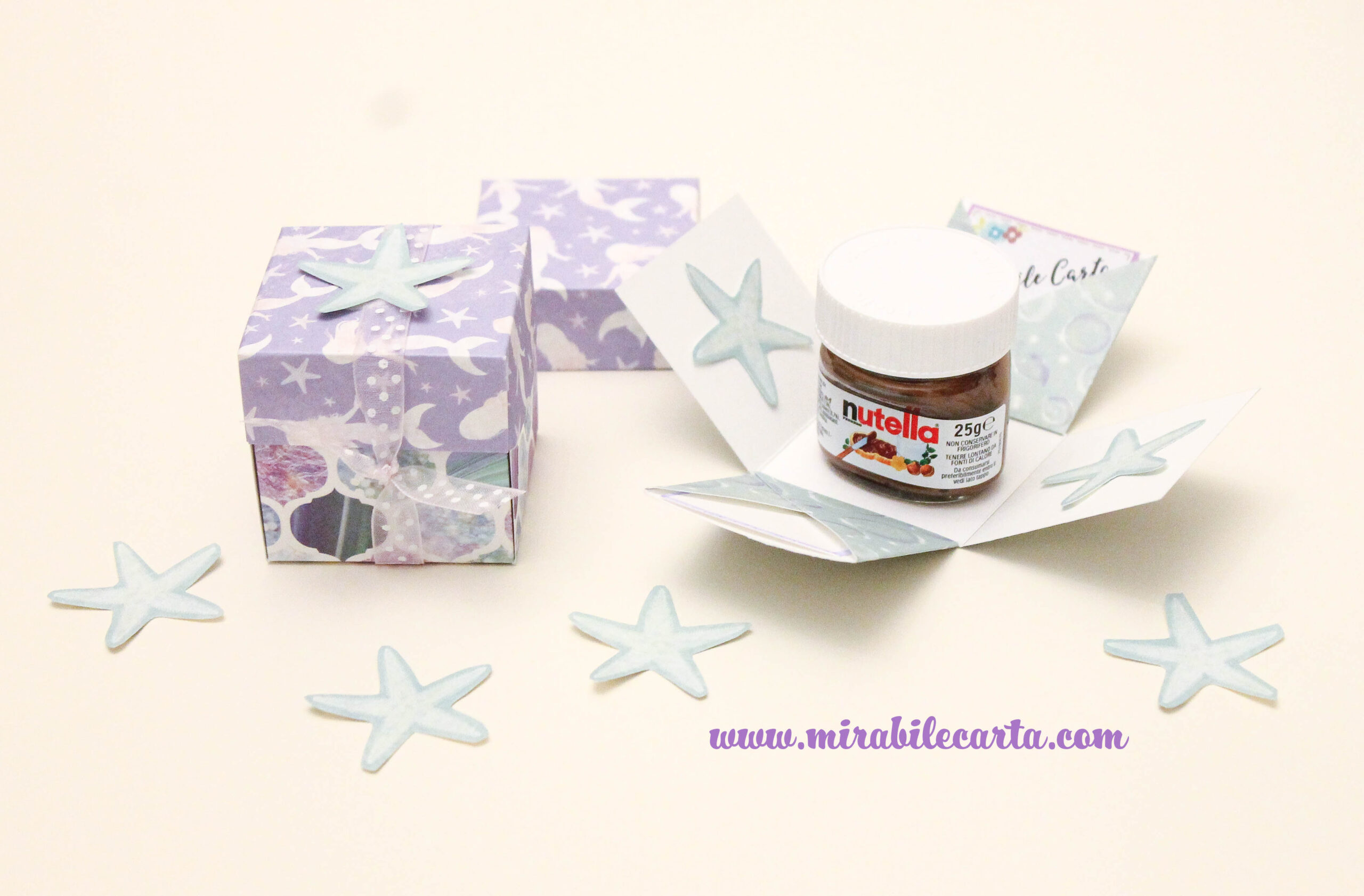 Mini Explosion Box Nutella per la Comunione